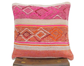 Frazada cushion 45x45 handwoven in Peru living room cushion sheep&#39;s wool cushion cover from Cusco ethnic colorful gift birthday Christmas