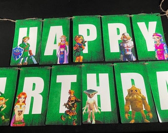 Ocarina of Time Birthday Banner {The Legend Of Zelda ~ Birthday ~ Gift ~ Party ~ Decor ~ Decorations ~ Party Supplies ~ Christmas ~ 2024}