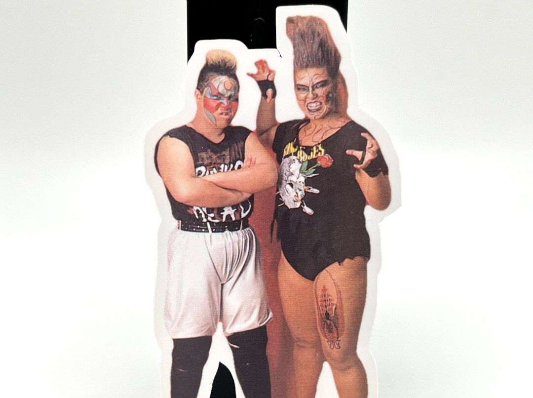 Bull Nakano & Aja Kong Sticker gift . Birthday . Valentines Day