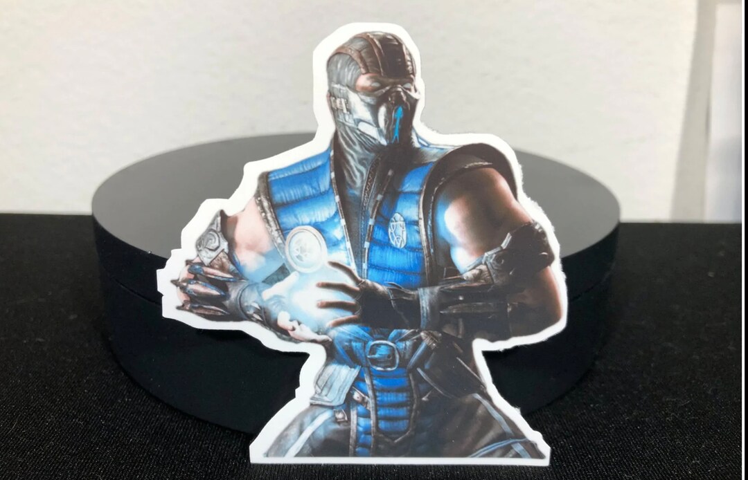 Sub Zero MK Sticker 2 Mortal Kombat Gaming Video Games Birthday Gift ...