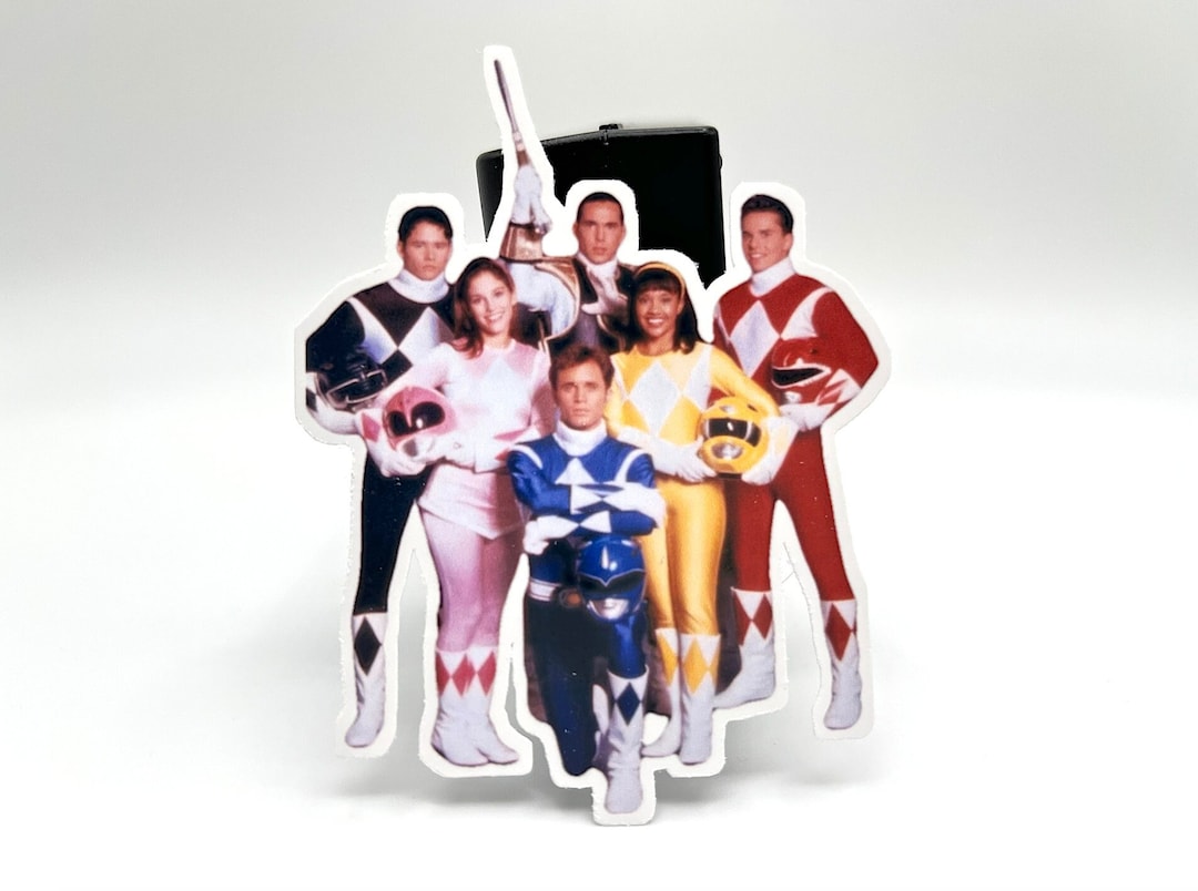 Power Rangers Sticker 4 Mighty Morphin Power Rangers MMPR White Ranger