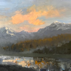 Original landscape oil painting - &quot;River mosaic&quot;