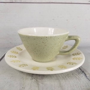 Metlox Poppy Trail Pepper Tree Vernon 6 1/4&quot; Cup mug set Plate Saucer MCM