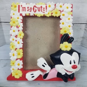 Animaniacs Cartoon Warner Brothers EXTREMELY RARE Dot Picture Frame I&#39;m So Cute