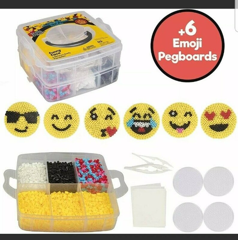 Emoji Smiley Face Fuse Beads 6 Different Emojis 3600pcs Beads Etsy