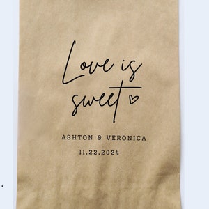 Sacchetti per bomboniere, Sacchetti per bomboniere Love is Sweet, Sacchetti per bomboniere personalizzati per matrimoni, Sacchetti per bomboniere per feste, Sacchetti per biscotti, Sacchetti per ciambelle, Sacchetti per caramelle per matrimoni