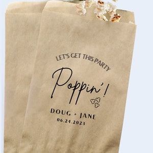 Sacchetti per bomboniere, Sacchetti per popcorn per matrimonio, Sacchetti per bomboniere, Sacchetti per bomboniere, Bomboniere di ringraziamento, Diamo il via alla festa!, Sacchetti per popcorn