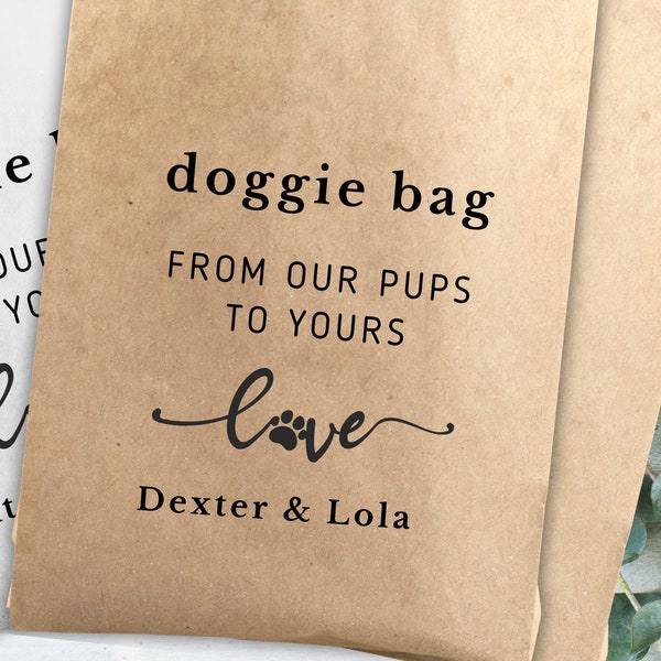 Dog Treat Favor Bag, From the dog wedding Doggie Favor Bags, Wedding Favor Dog Bag, Doggie Bag, Dog Lover Gift, Dog Party, Pet Adoption