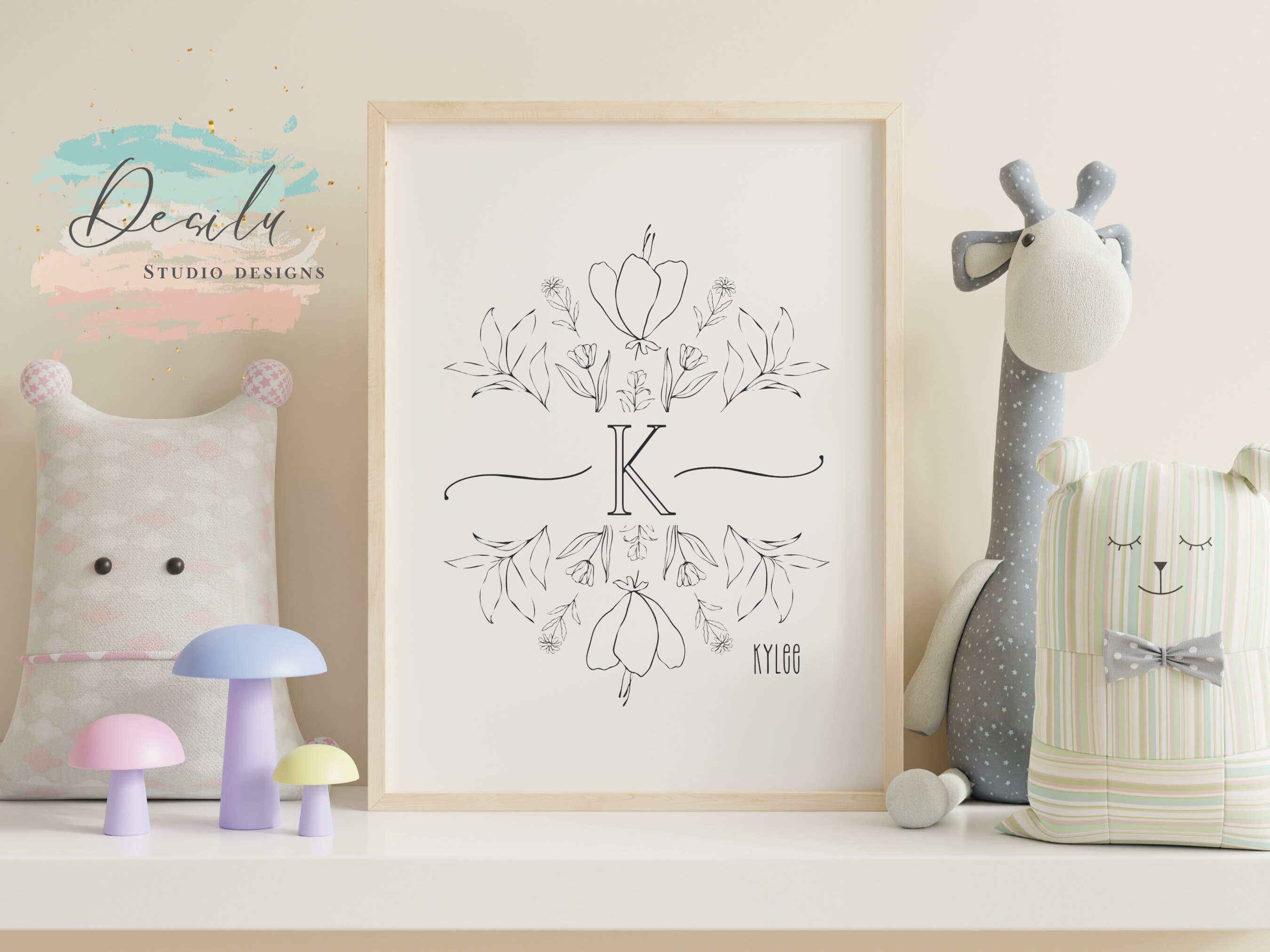 Custom Initial Name Print Name Printable Personalized Name - Etsy