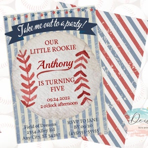 Baseball Themed Birthday Invitation | Editable Sports Invite | Ball Game All Star Birthday Invitation | Sandlot Birthday | Baseball Party