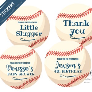 Gedruckte Baseball-Thema-Partyaufkleber, Baseball-Geschenkaufkleber, personalisierte Baseballetiketten für Dekorationen, Baseball-Geschenkaufkleber