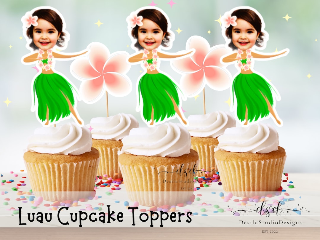 Zliisang 3-Tier Luau Cupcake Stand - Hawaiian Tropical Party Decor For Birthdays, Baby Showers, Summer Themes (15 Inches, Cardboard) - View #4