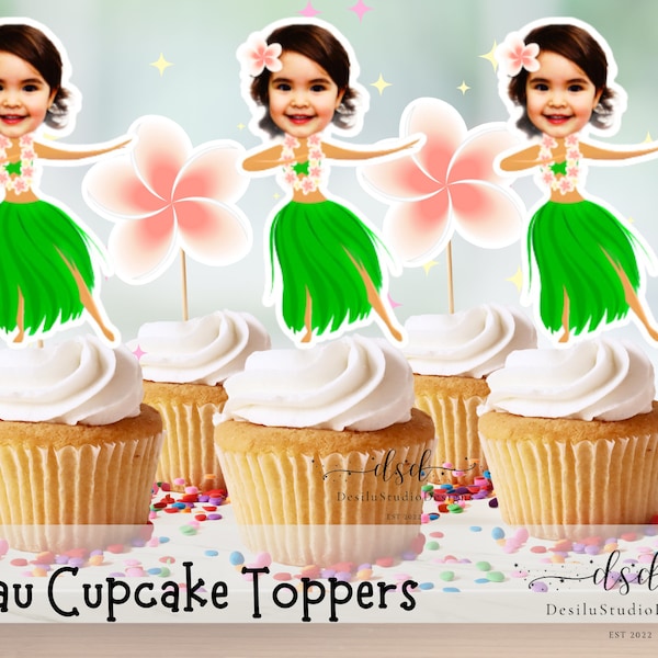 Luau Cupcake Toppers Etsy