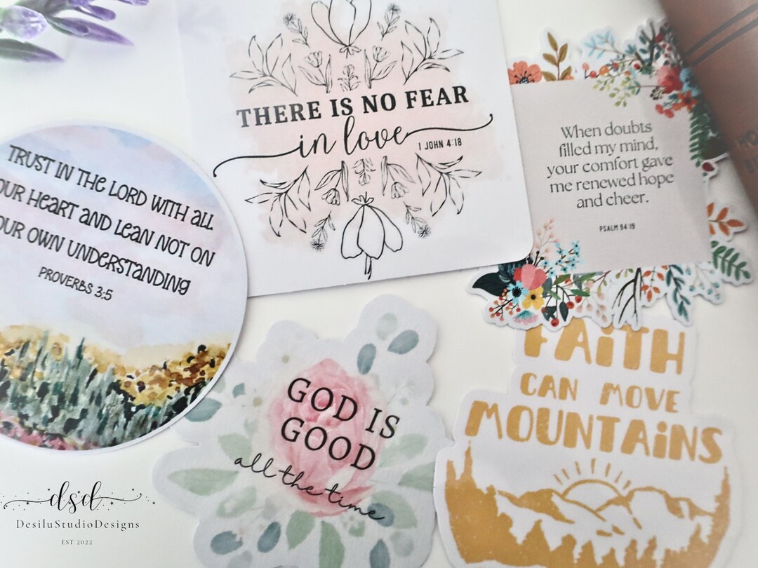 Christian Bible Stickers, Bible Verse Sticker, Faith Sticker, Die Cut ...