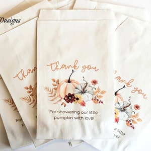 Pochettes pour baby shower citrouilles Pochettes pour baby shower d'automne Pochettes pour baby shower, cadeaux pour baby shower sur le thème de la citrouille Gâterie de baby shower