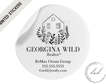 Personalized Realtor Open House Stickers: Home Sweet Home, Custom Labels (Set of 20)