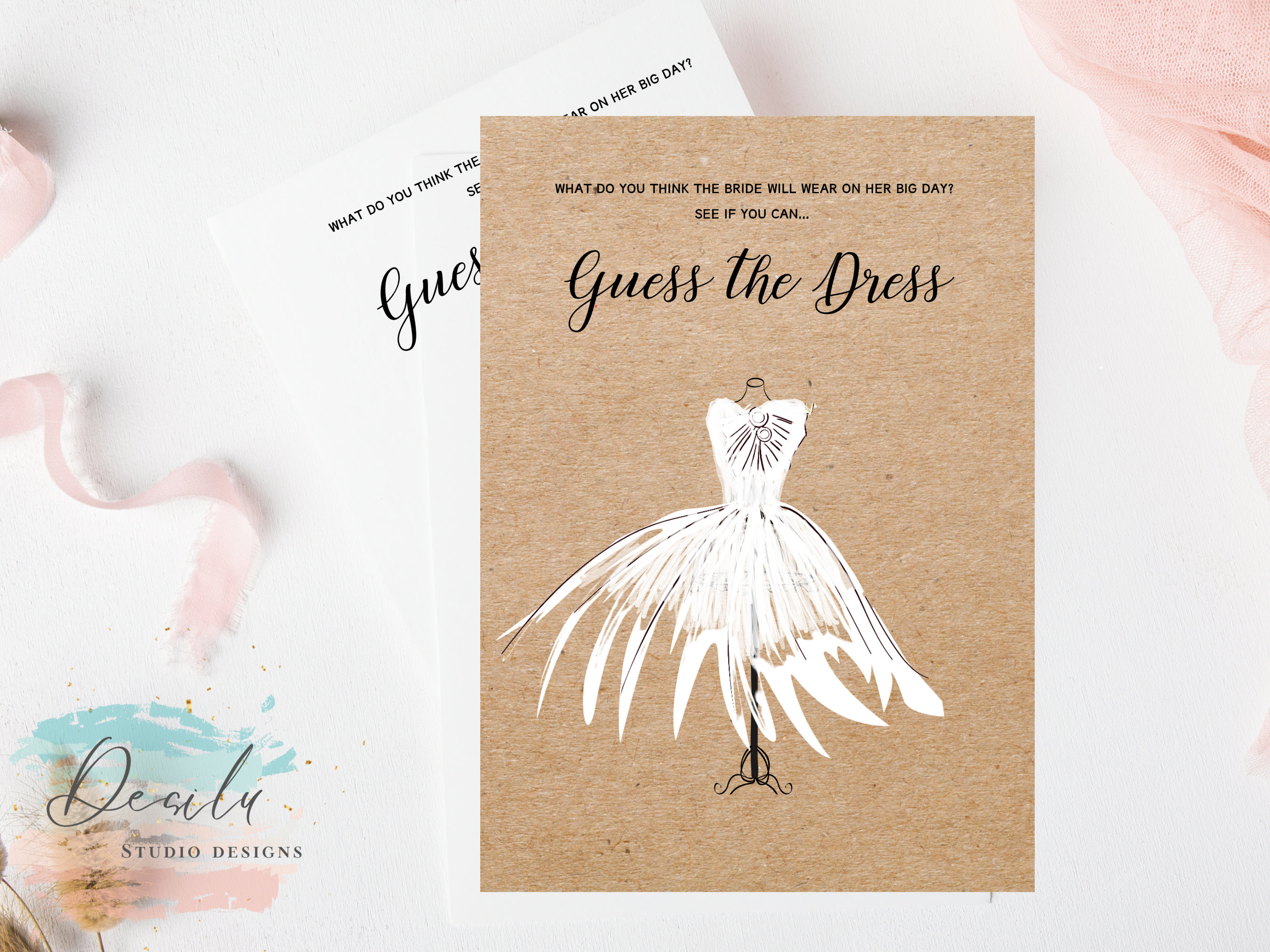 Sketch the Dress Shower Game - Etsy