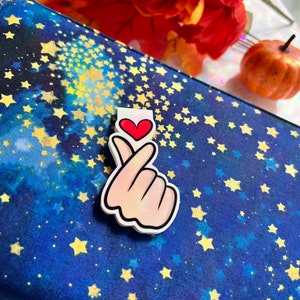 Finger Heart Magnetic Bookmark | Kpop Finger Heart | Page Marker