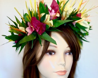 Tahiti Flower Crown - Etsy