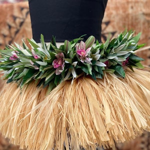 Floral Hip Hei Ahuroa Aparima Solo Ti Leaf Premium Braided Hip Belt Competition Quality for Ori Tahiti, Hula, Polynesian Dance, Siva Samoa