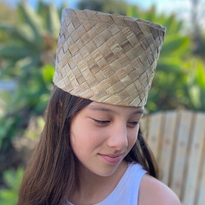 6” Lauhala Helmet Head Band Base DIY Headpiece Hip Hei Ti Leaf Tapa Ngatu Siapo Ori Tahiti Competition Costume for Heiva Hoike Performance