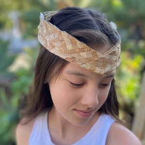 Tiara Style Lauhala Head Band Base DIY Headpiece Base Ori Tahiti Competition Costuming Fully Lined Heiva Hoike Luau Professional Performance