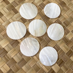 White Mother of Pearl MOP Round Seashells DIY Polynesian Costume Making Ori Tahiti Siva Samoa Hula Dance Fiji Māori Marquesas Cook Islands