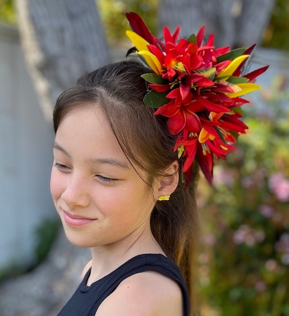 Barrette à Cheveux En Forme De Fleur Frangipanier (frangipane) - Couleur Au Choix - Neuf Avec étiquettes
