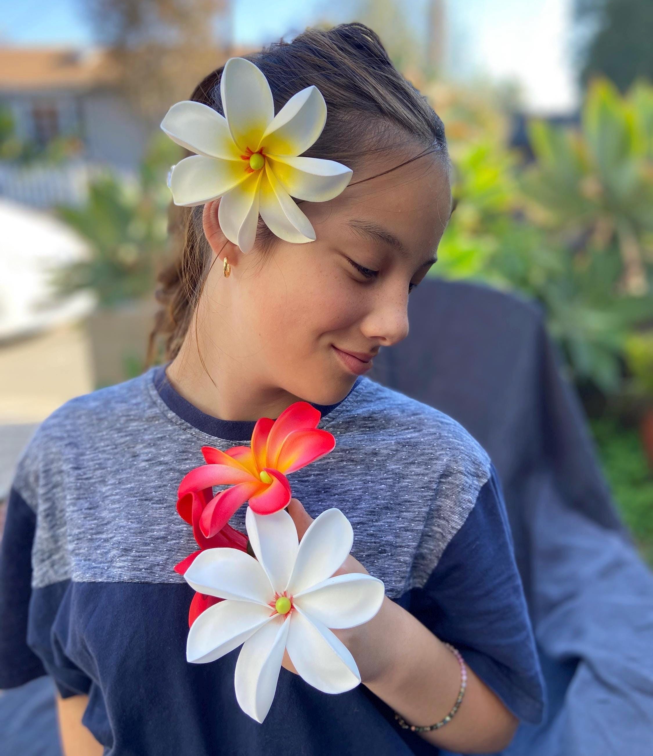 Tropical Hibiscus Flower Summer Headband Hawaiian Beach