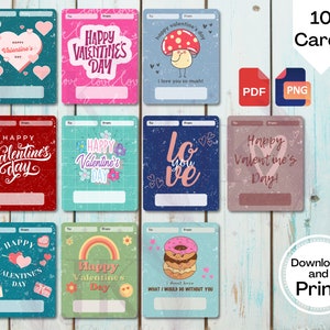 2025 Valentinstag Geldkarten, Valentinstag Geschenk für Kinder, Freunde, Mama, Papa, Schule, PDF, PNG, Happy Valentines Day Card