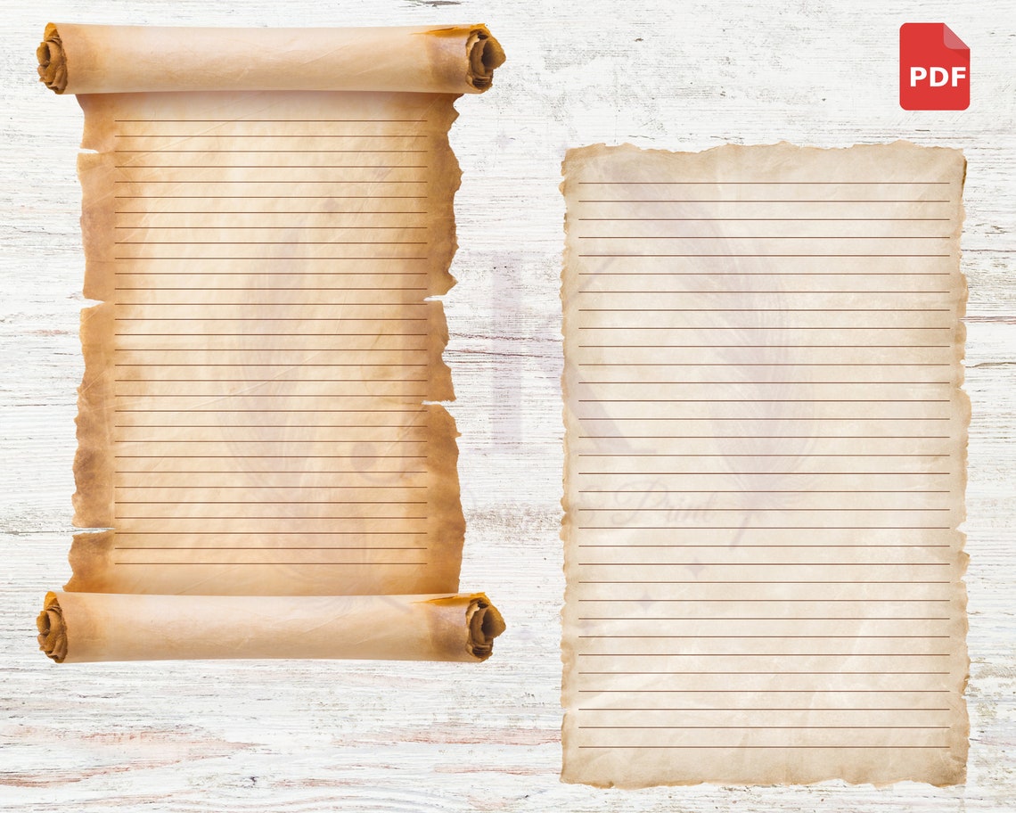 Printable Lines Journal Pages A4 and US Letter, Printable Lined Journal ...