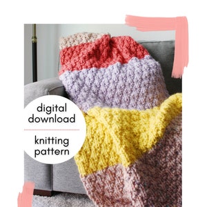 KNITTING PATTERN - Sprinkle Cookie Blanket - Digital Download