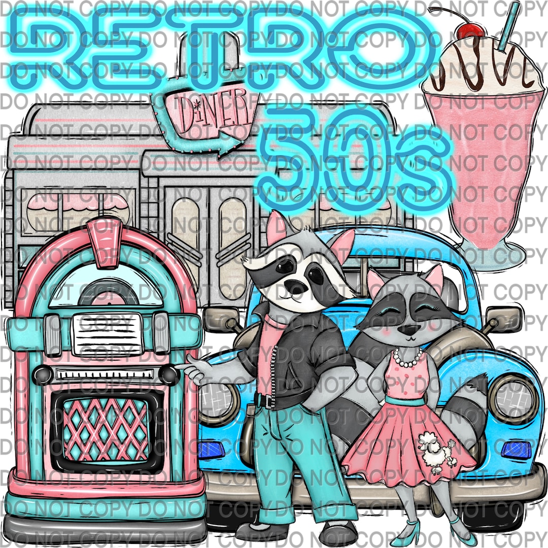 Retro 1950s PNG - Etsy