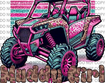 Muddy Girl Summer Pink Leopard SXS PNG