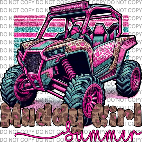 Muddy Girl Summer Pink Leopard SXS PNG