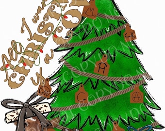 All I Want for Christmas is a Cow PNG