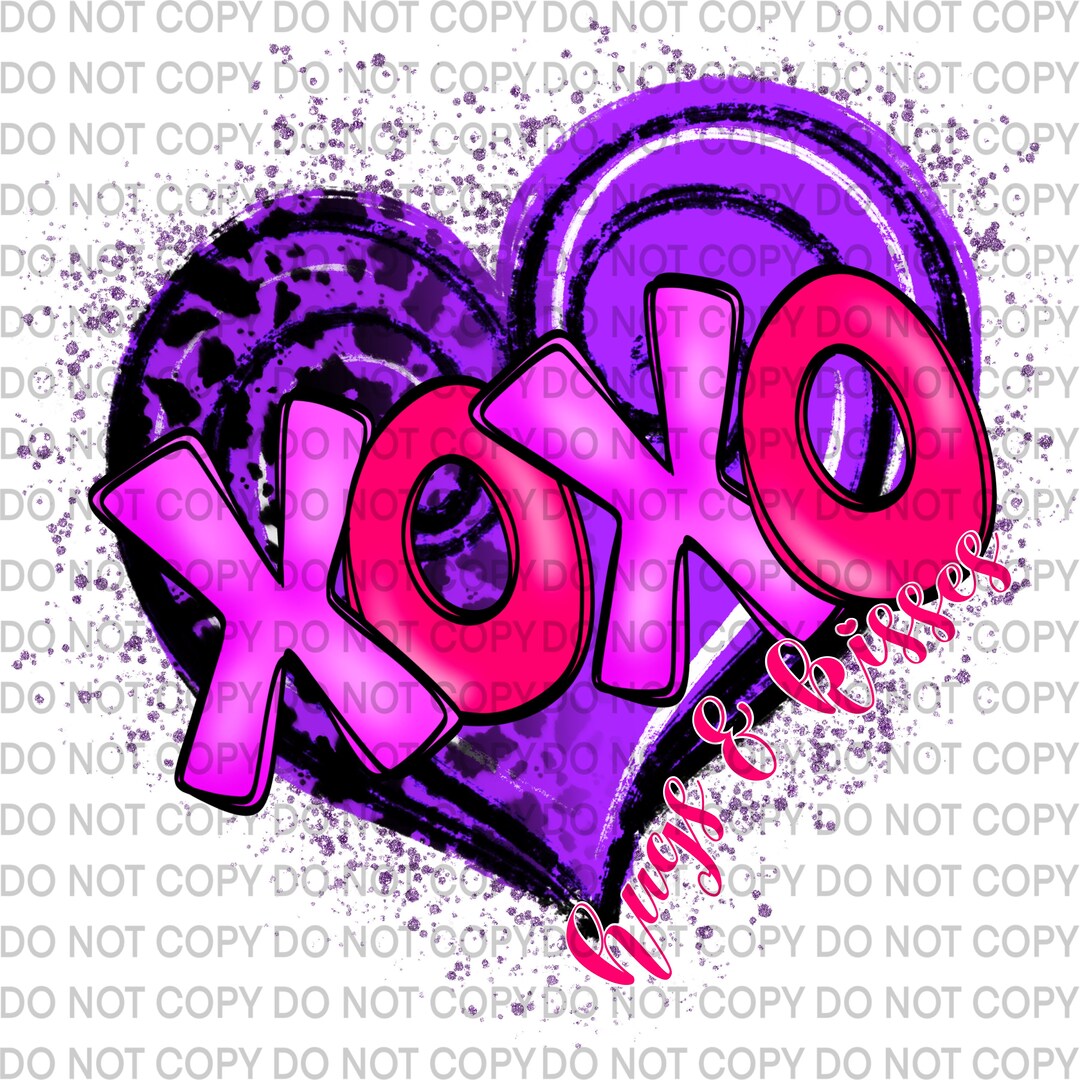 Hugs & Kisses XOXO PNG - Etsy