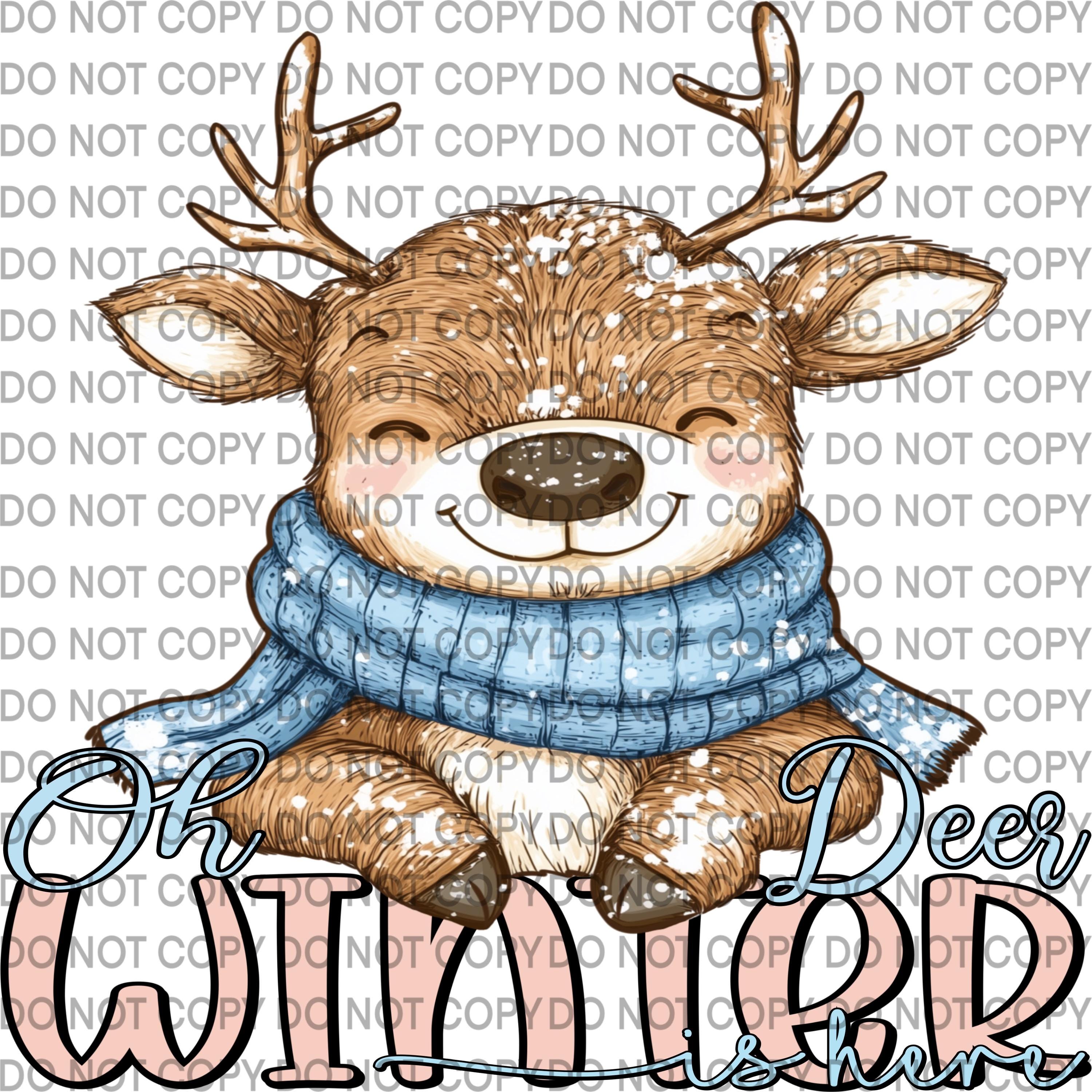 Oh Deer Winter is Here PNG - Etsy