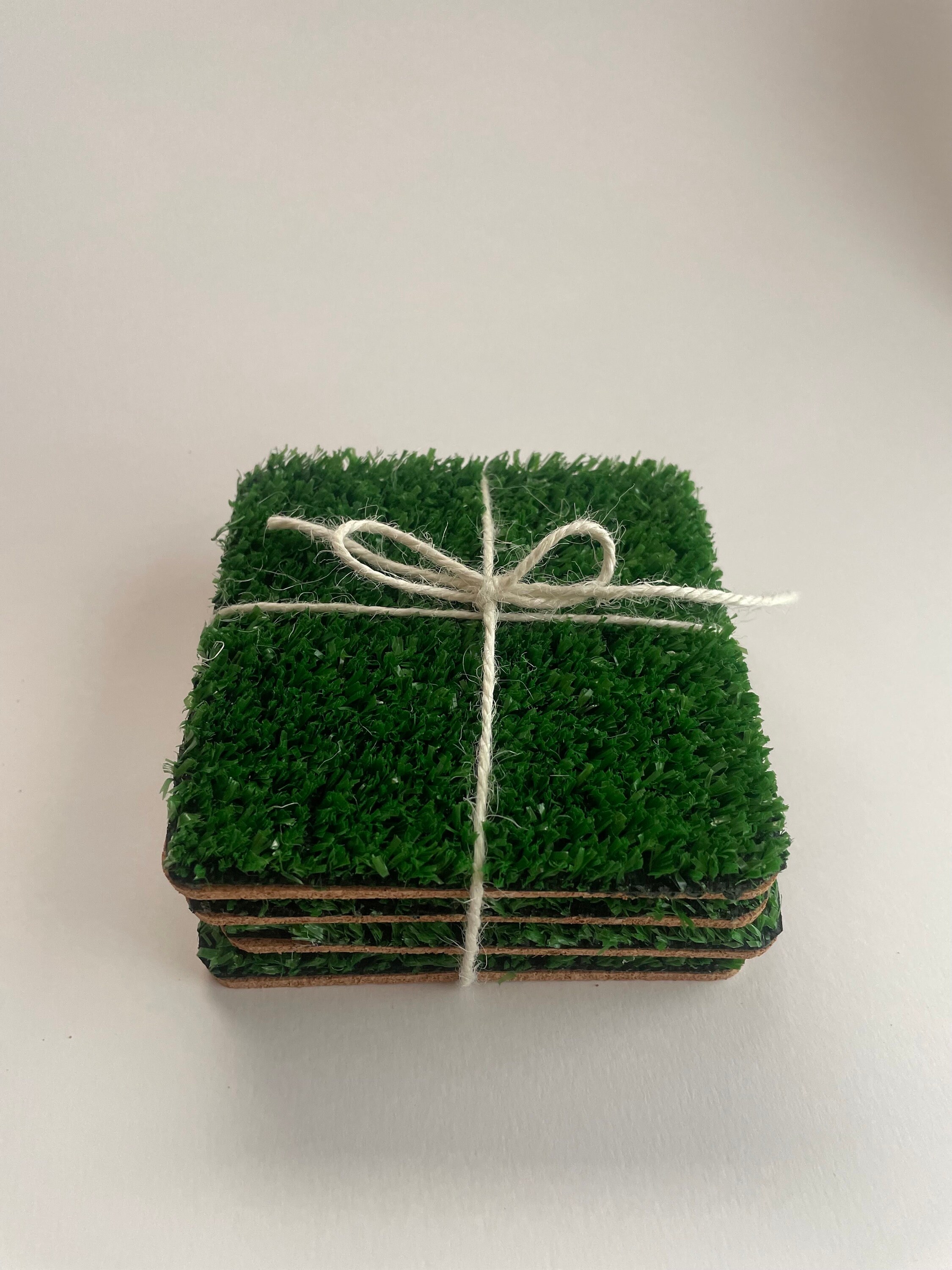 Faux Grass Turf Coasters Set of 4 Patio Decor Coasters Etsy
