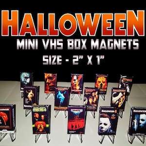 Halloween Mini VHS Box Magnets - Complete Set!! (14)
