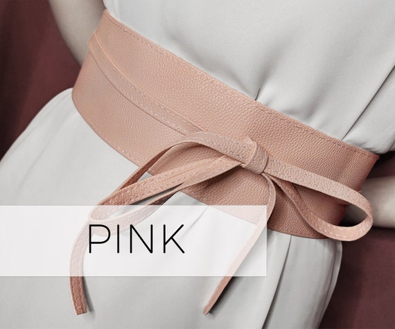 Vegan Leather Obi Adjustable Waist Statement Belt Customizable Vegan Leather Obi Belt - Wraparound Sash  main image 4