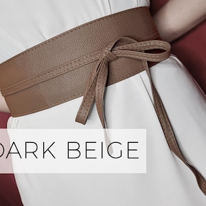 Personalized WOMEN DRESS BELT, Ladies Waist Belt, Customized Obi Belt, Bow Tie Wraparound Waistband, Double Wrap Belt