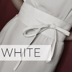 Customizable Vegan Leather Obi Belt: Wraparound Tie Waistband