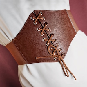 Vegan Leather Corset Belt: Handcrafted Lacing, Personalized Waist Belt