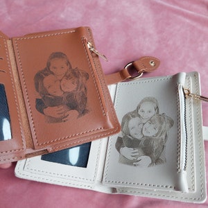 Women Photo Wallet Purse - Personalised Purse For Her - Handmade Wallet For Women Gift - Birthday Gift - Mother's Day Gift - Gift for Mom