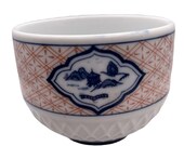 Vintage Textured White Asian China Imari tea Bowl Hand Painted 2
