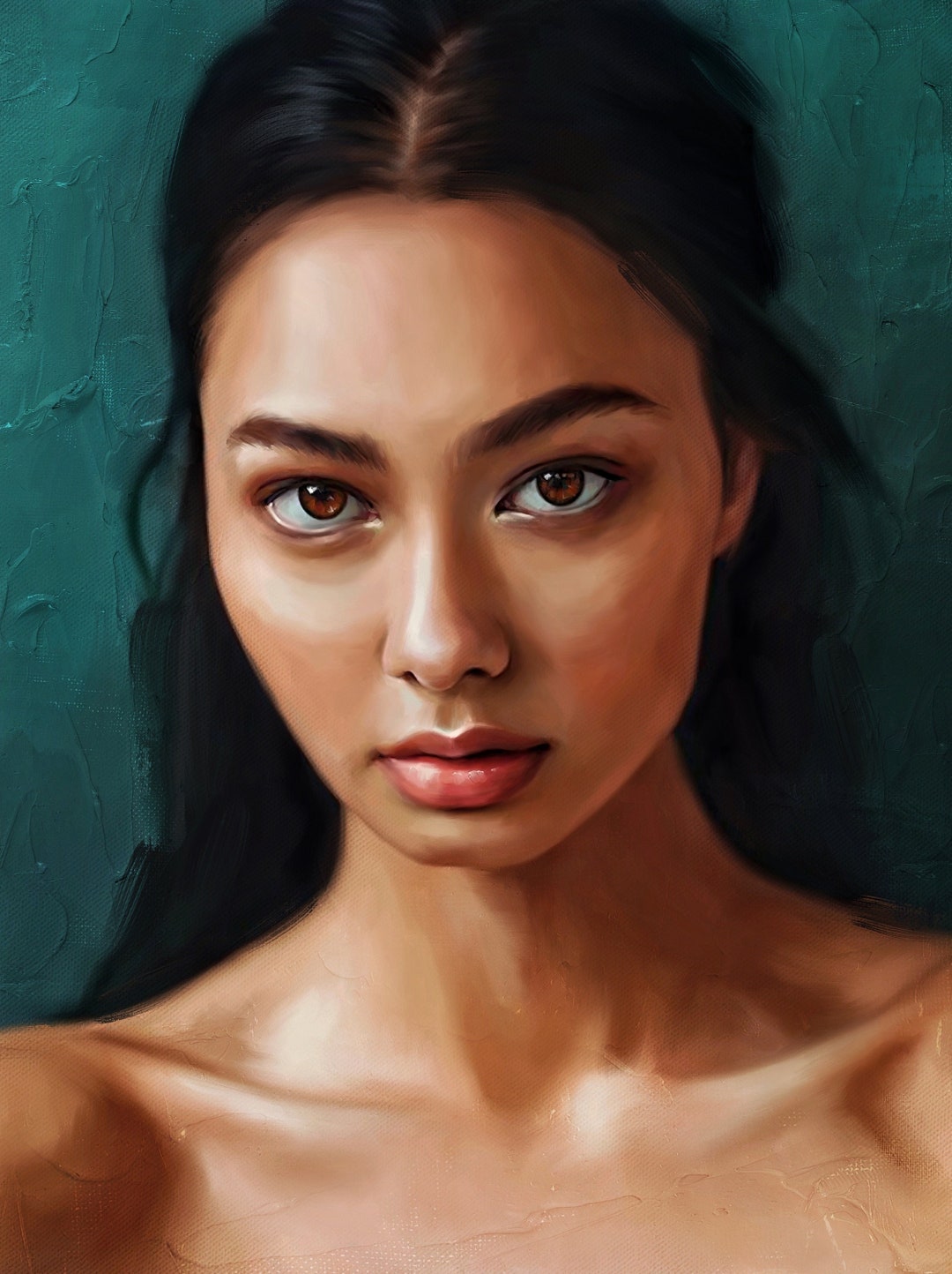 Custom Woman Portrait Custom Portrait, Handmade Portrait, Commission