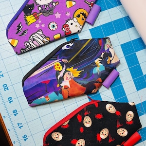 Coffin Shaped Coin Purse, Heart Shaped coin purse, Valentines gift, Ghostface, Edward Scissorhands, Valloween gift, SUMMERWEEN COINPURSE