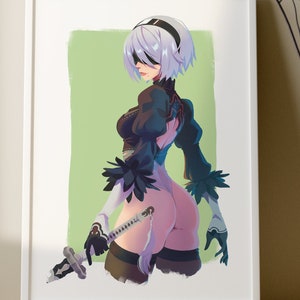 2B - Nier Automata A4 Kunst Poster Druck