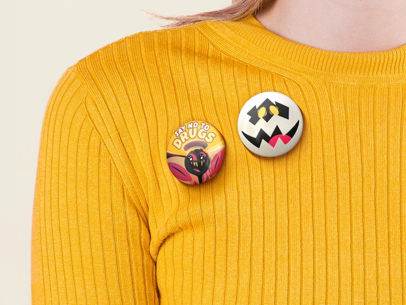 Sir Pentious 44mm Pin Badge Set | Hazbin Hotel Villain Button